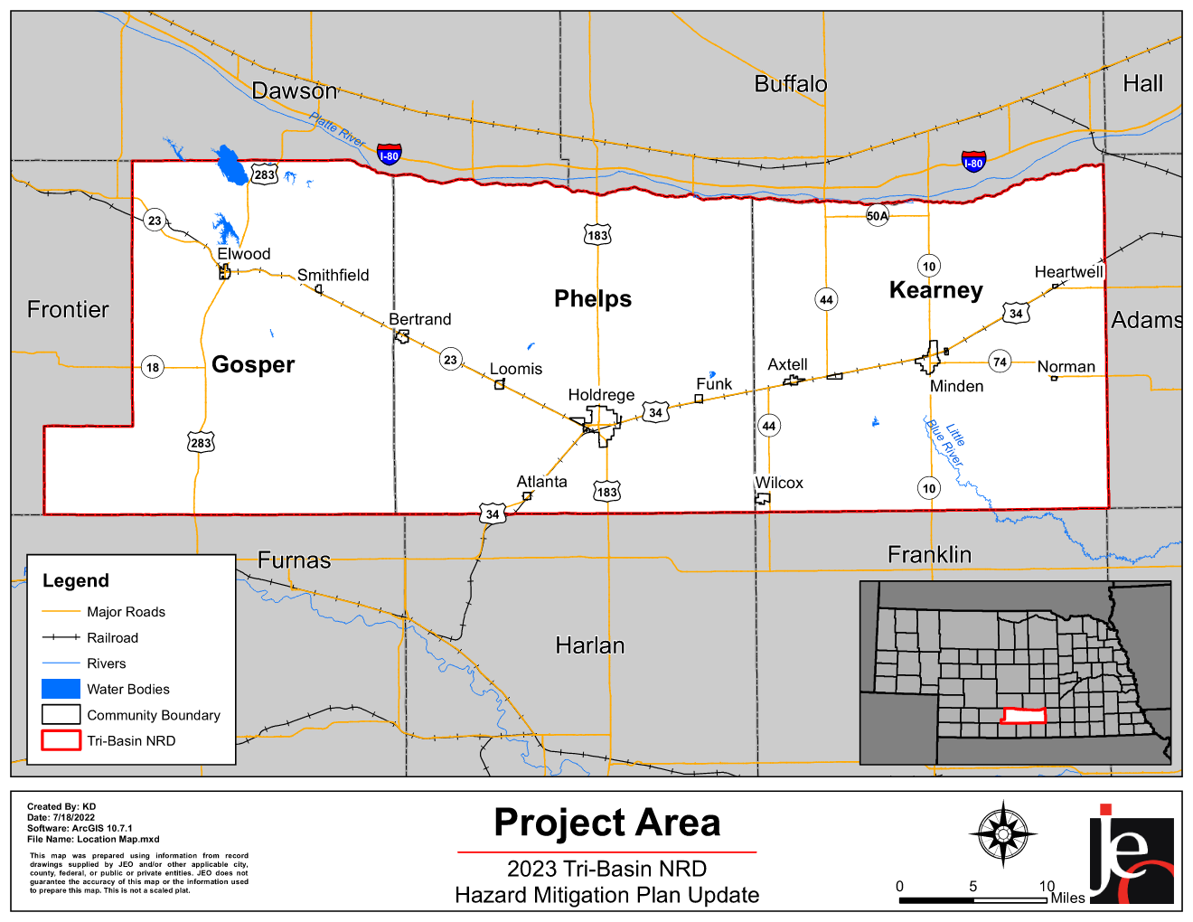 Tri-Basin NRD Project Area Map