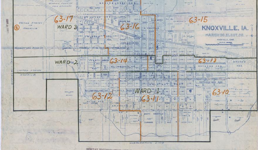 census enumaration maps of marion county IA 1950