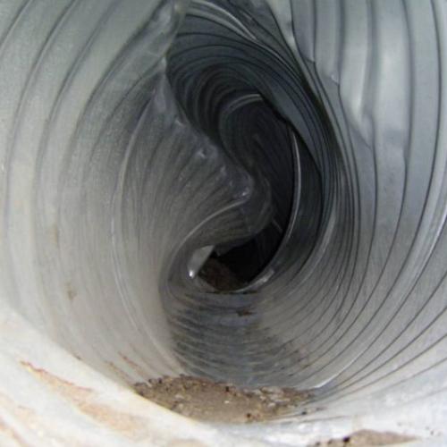 A picture of a warped pipe